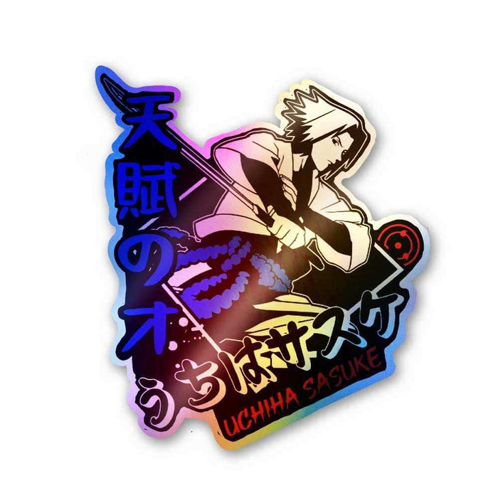 Sasuke Uchiha Holographic Stickers - Holographic stickers | STICK IT UP