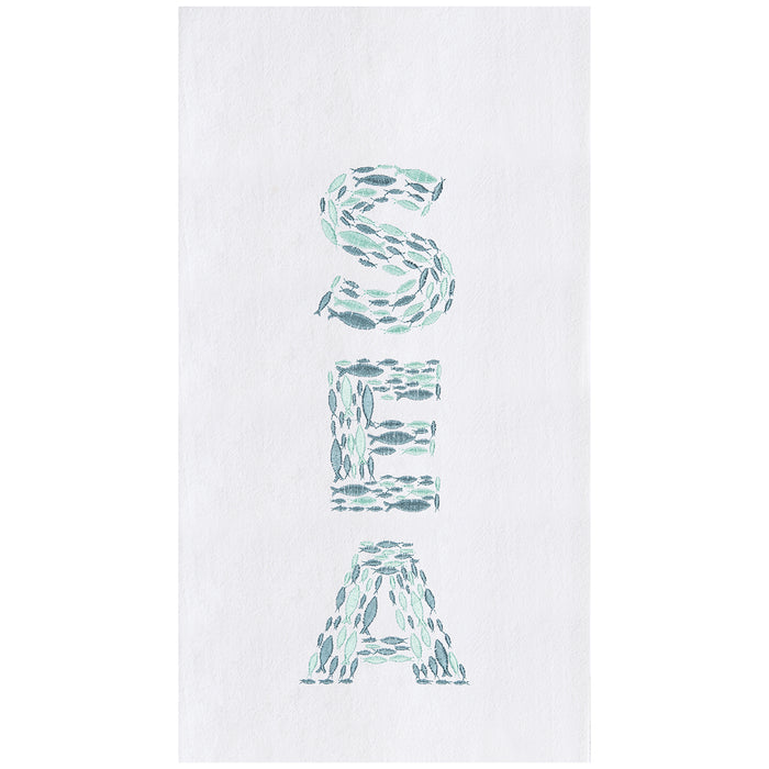 A Sea Flour Sack Kitchen Towel.