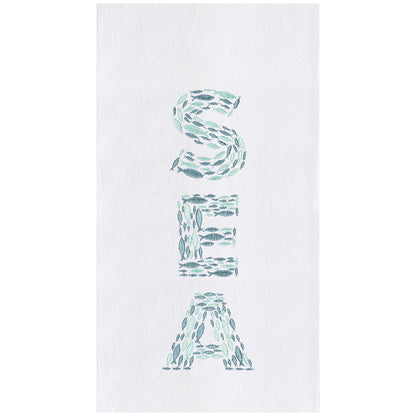 A Sea Flour Sack Kitchen Towel.