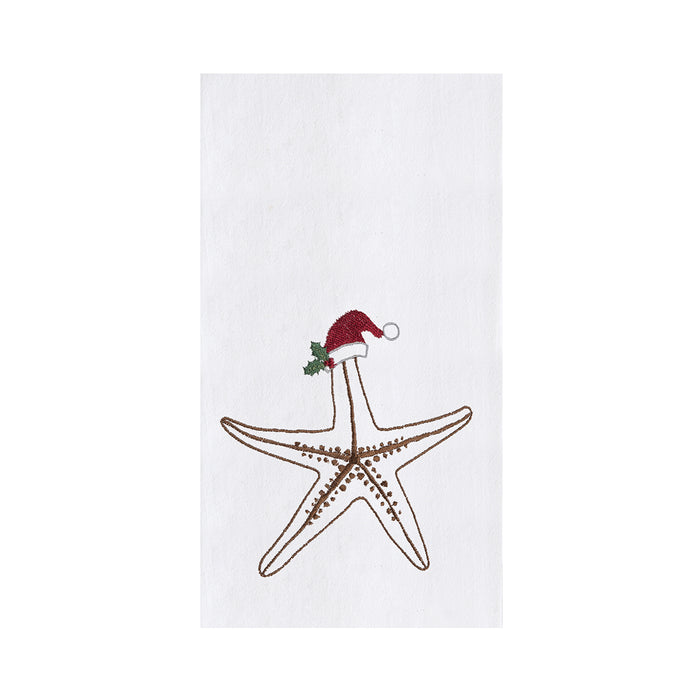 A Sea Life Starfish Flour Sack Kitchen Towel.