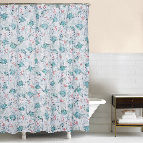 A Sea Turtle Cove Shower Curtain.