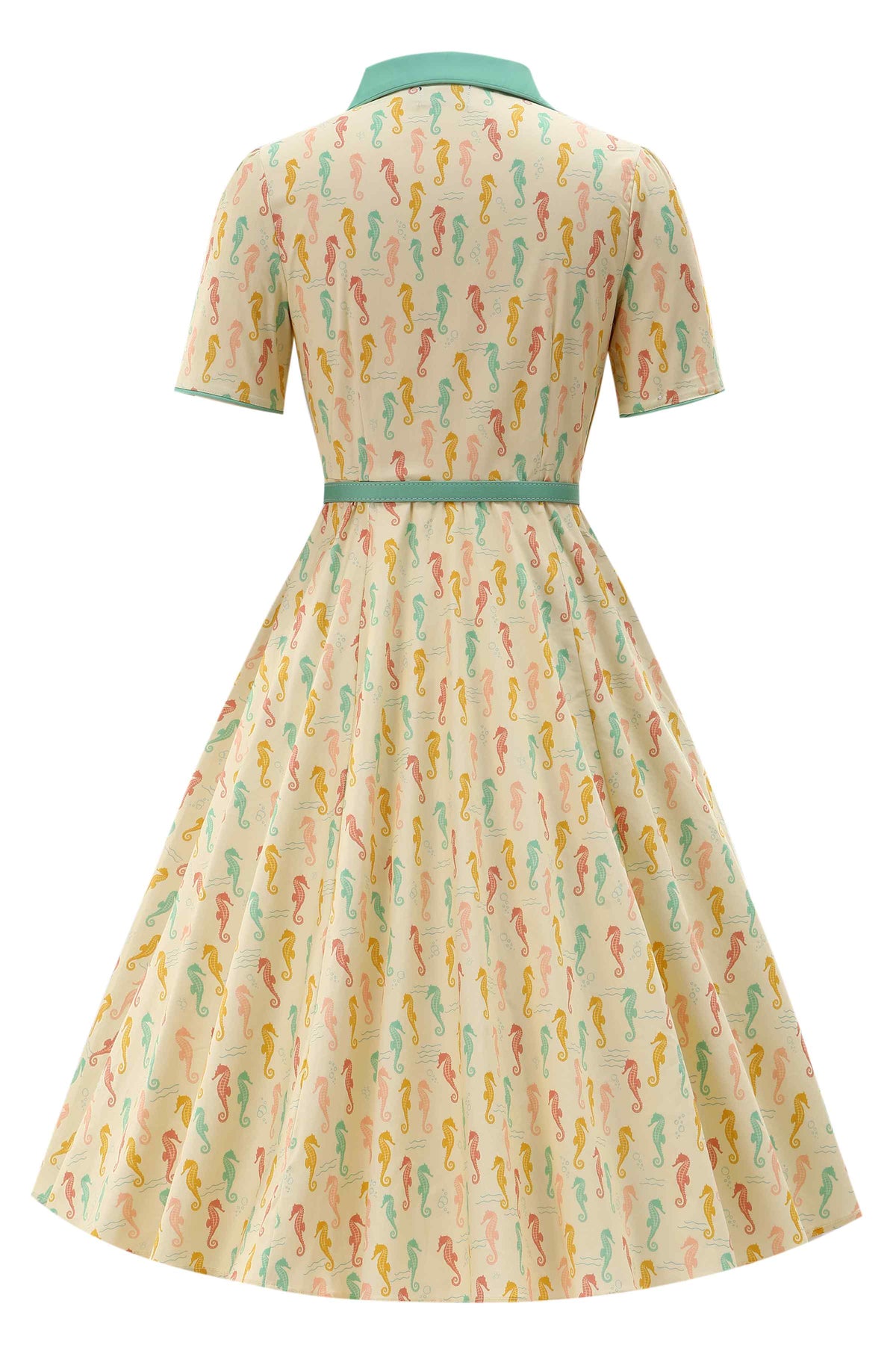 Mabel Seahorse Midi Shirt Dress