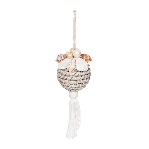 A Shell & Grass Orb Ornament.