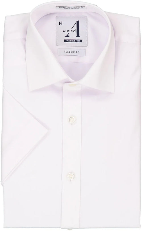 shirt s/s classic regular poly cotton - white