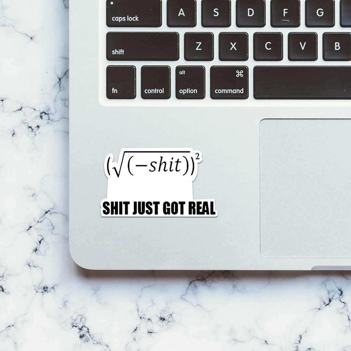 Shit Got Real V2 Sticker - Stickers | STICK IT UP