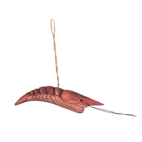 A Shrimp Wood Ornament.