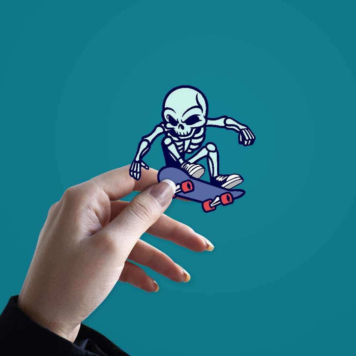 Skating Skull Sticker - Stickers | STICK IT UP