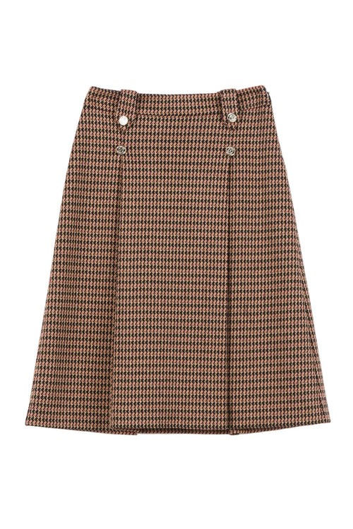 skirt houndstooth double breasted style - pied de poule