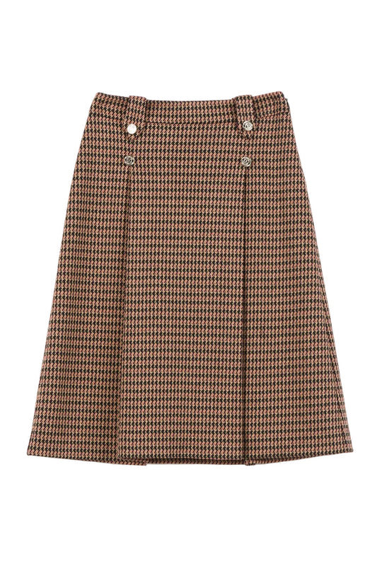 skirt houndstooth double breasted style - pied de poule