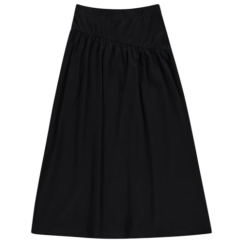 skirt maxi yoke - black