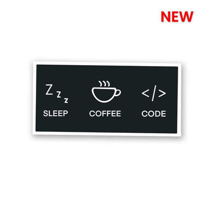 Sleep Coffee Code Sticker - Stickers | STICK IT UP