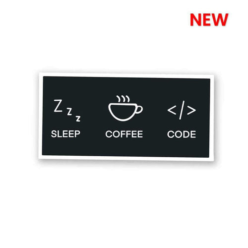 Sleep Coffee Code Sticker - Stickers | STICK IT UP