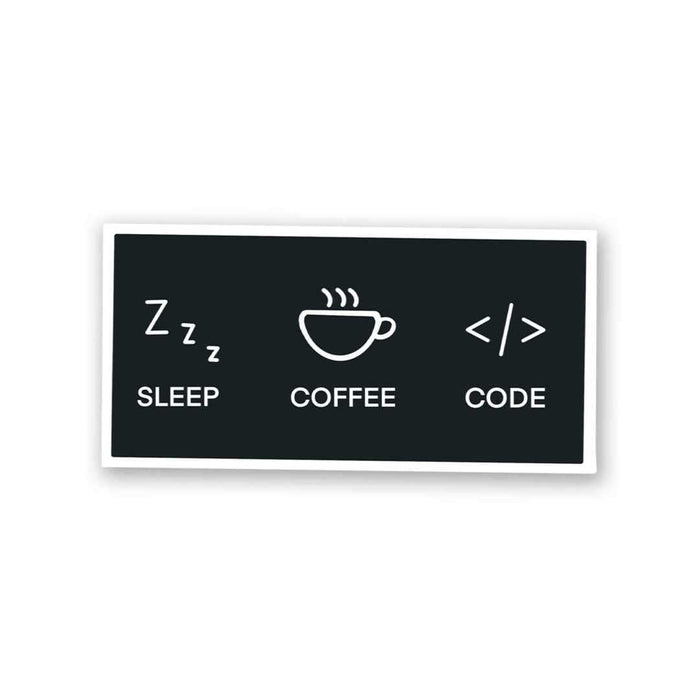 Sleep Coffee Code Sticker - Stickers | STICK IT UP