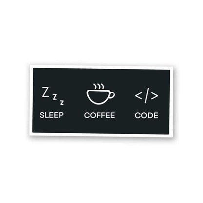 Sleep Coffee Code Sticker - Stickers | STICK IT UP