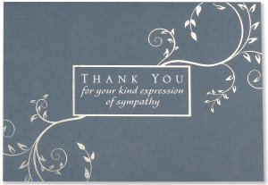 Small Boxed Thank You Cards Condolence
