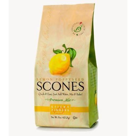 Sticky Fingers Lemon Poppyseed Scones