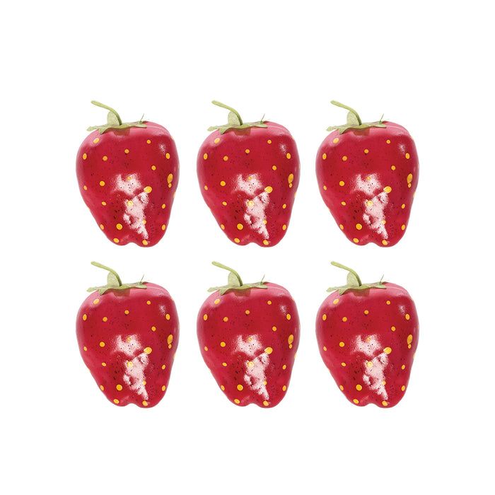 A set of Strawberry ornaments.