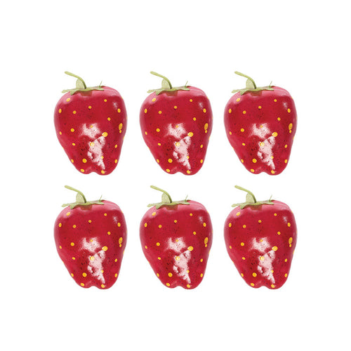 A set of Strawberry ornaments.