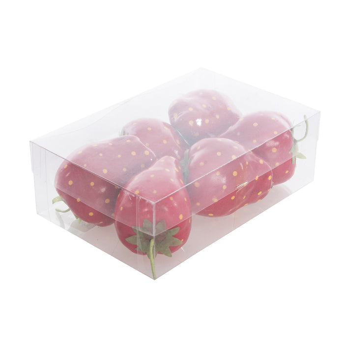A set of Strawberry ornaments.