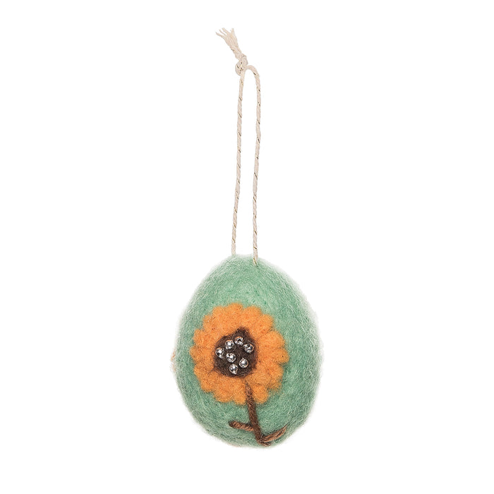 A Sunflower Egg Ornament.