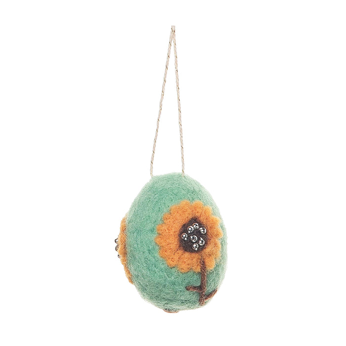 A Sunflower Egg Ornament.