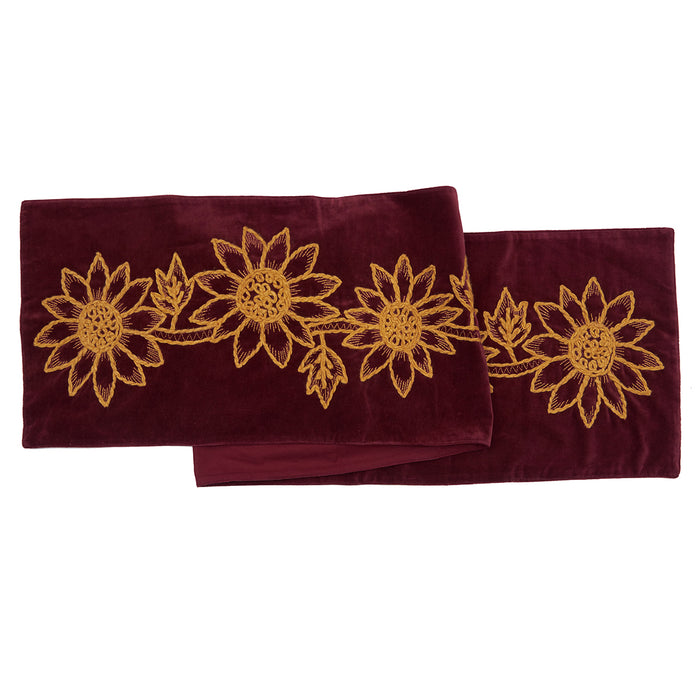 A Sunflower Harvest Embroidered Runner.