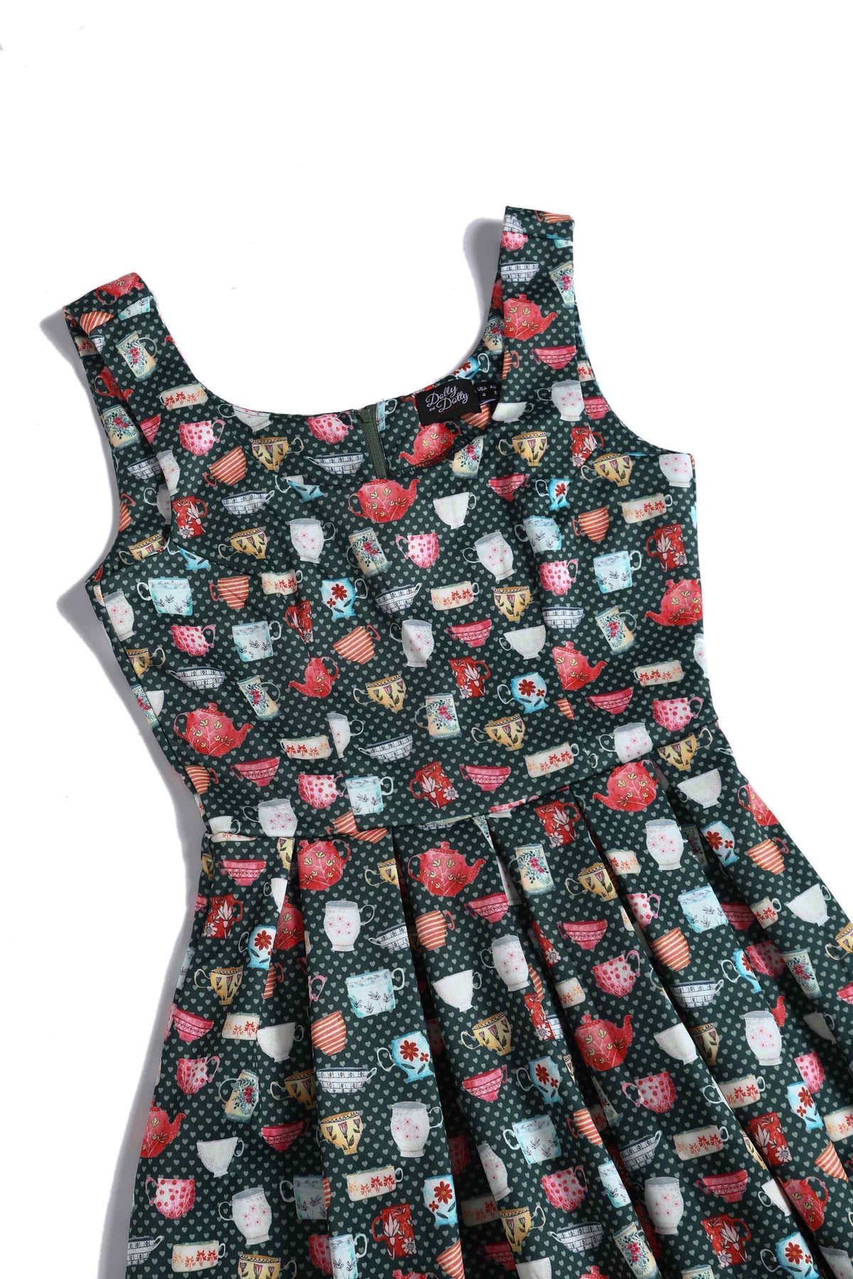 Amanda Green Teacup and Teapot Swing Dress