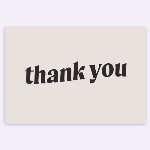 Thank you wave Card