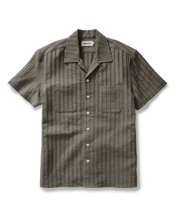 The Conrad Shirt in Fatigue Olive Dobby