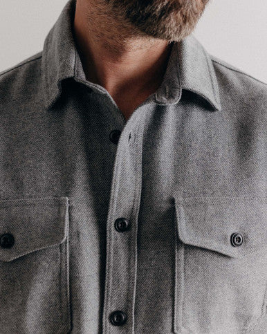 The CPO Shirt in Heather Ash Twill