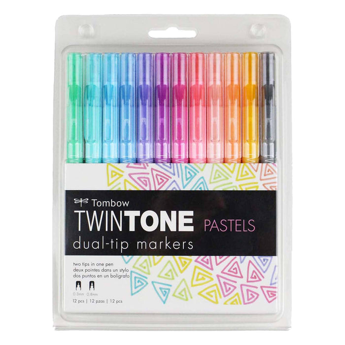 Tombow - TwinTone Marker Set: Pastel - 12 Pack