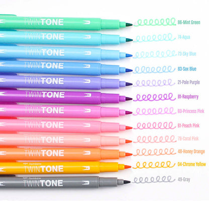 Tombow - TwinTone Marker Set: Pastel - 12 Pack