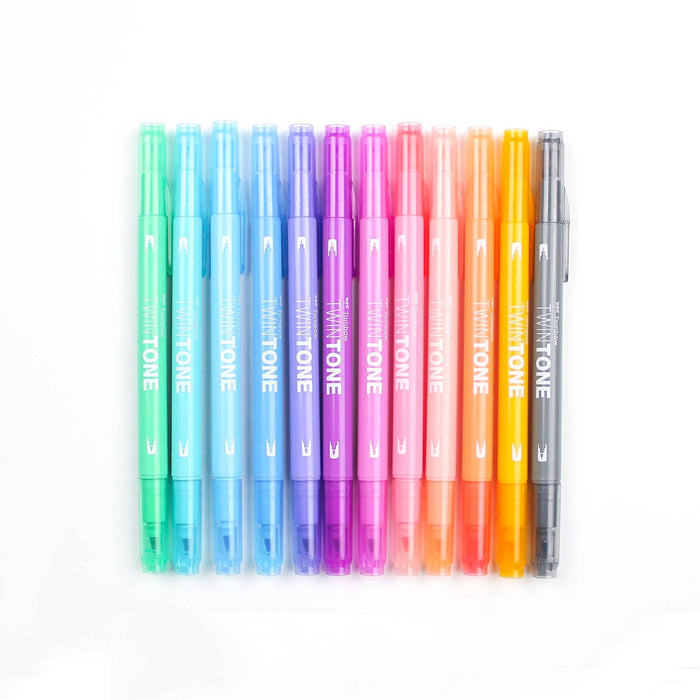 Tombow - TwinTone Marker Set: Pastel - 12 Pack