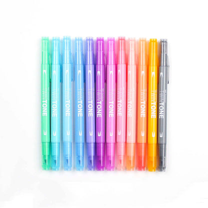 Tombow - TwinTone Marker Set: Pastel - 12 Pack