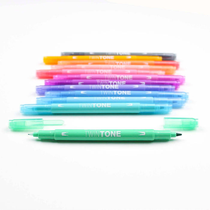 Tombow - TwinTone Marker Set: Pastel - 12 Pack