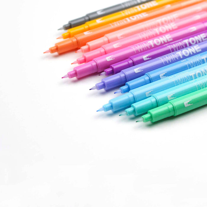 Tombow - TwinTone Marker Set: Pastel - 12 Pack