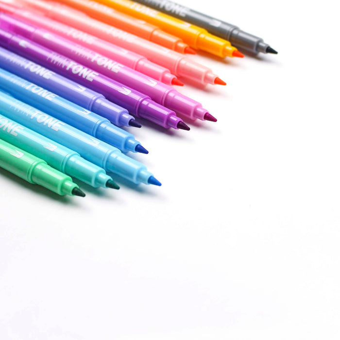 Tombow - TwinTone Marker Set: Pastel - 12 Pack