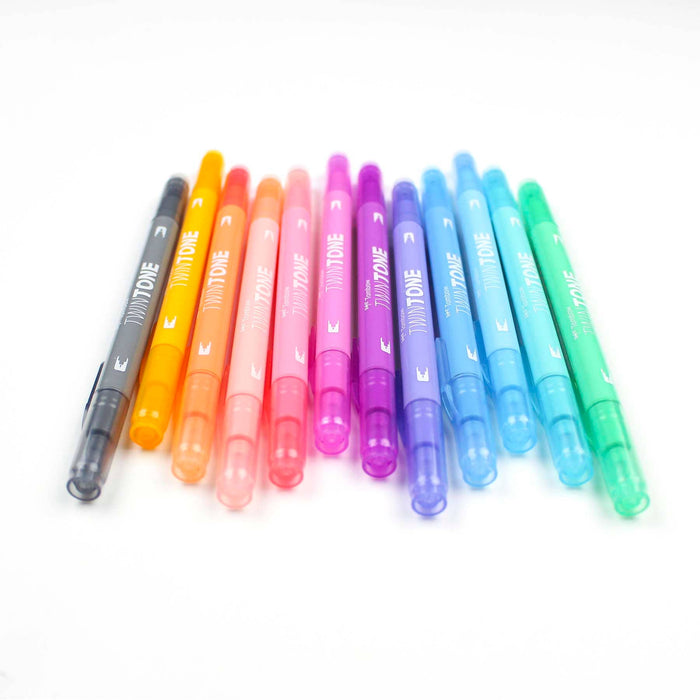 Tombow - TwinTone Marker Set: Pastel - 12 Pack