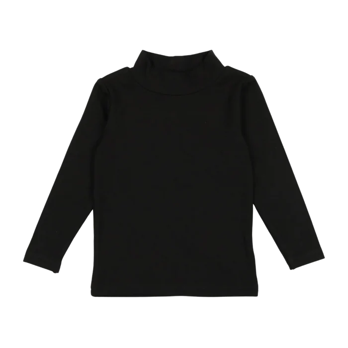 top l/s bamboo mockneck - black