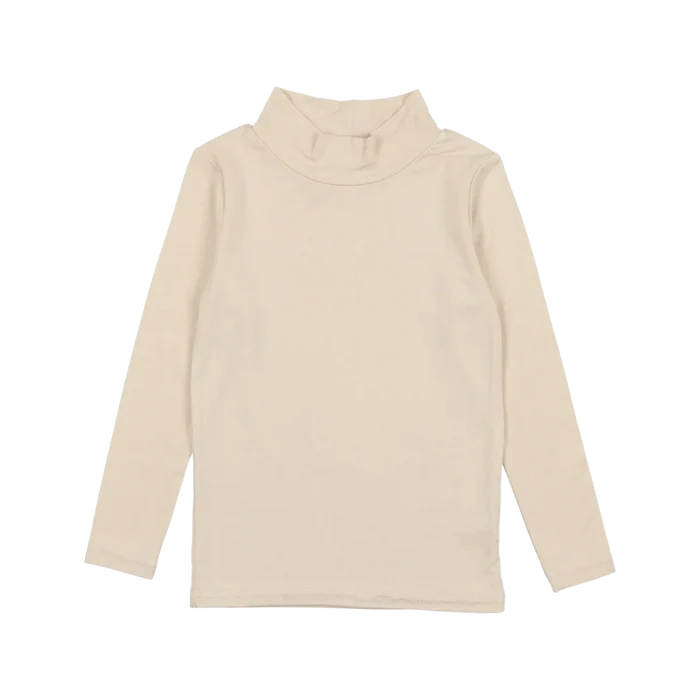 top l/s bamboo mockneck - natural