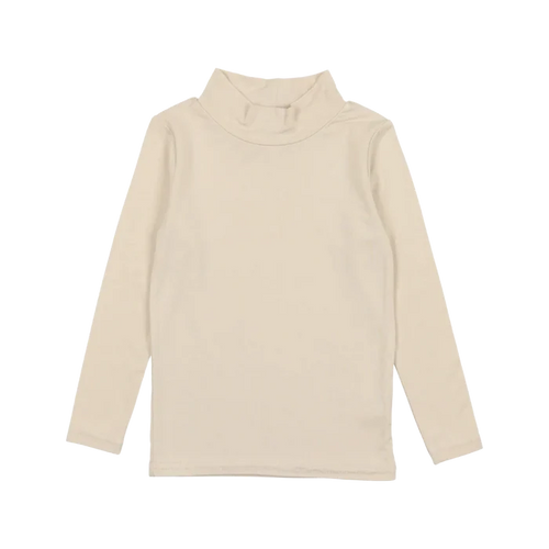 top l/s bamboo mockneck - natural