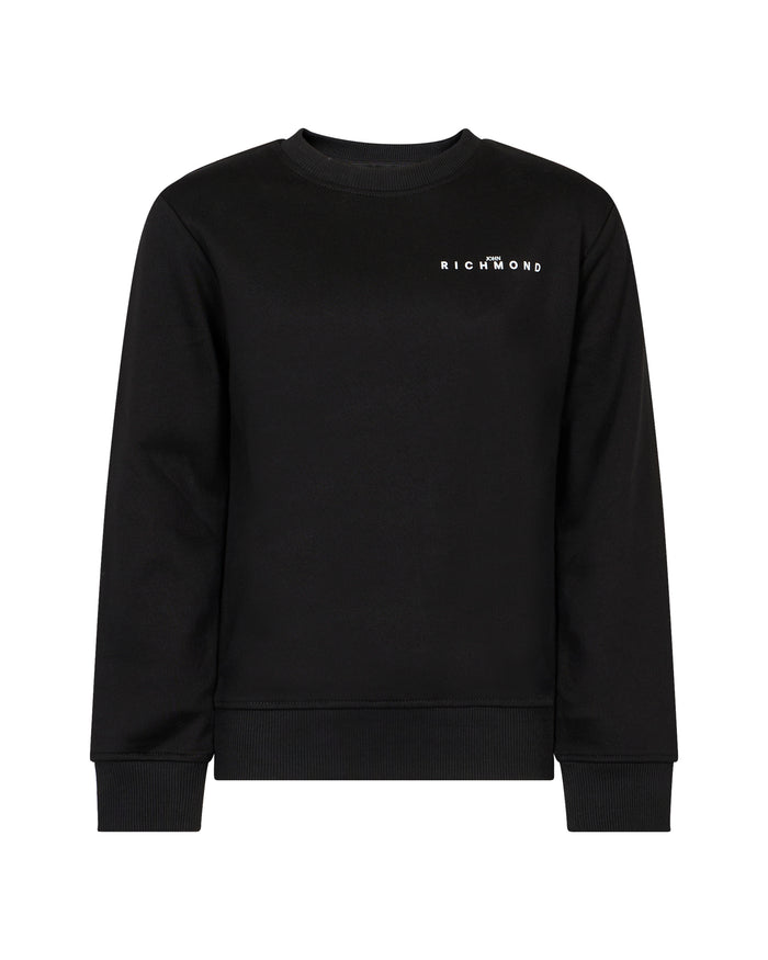top l/s mini logo sweatshirt - black