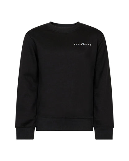 top l/s mini logo sweatshirt - black