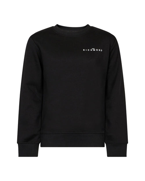 top l/s mini logo sweatshirt - black