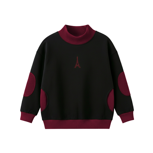 top l/s paris sweatshirt - black/red
