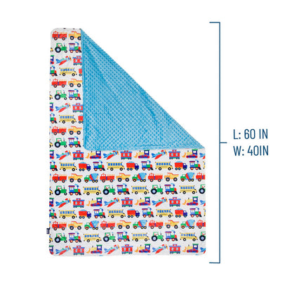 Trains, Planes, and Trucks Plush Throw Blanket - Premium Bags and Totes from Wildkin - Just $49.95! Shop now at Pat's Monograms