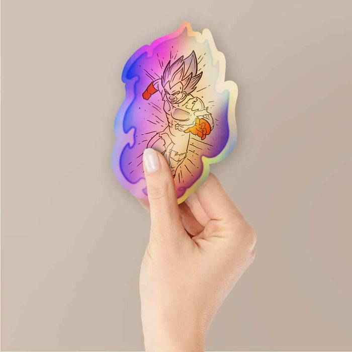 Vegeta Holographic Stickers - Holographic stickers | STICK IT UP