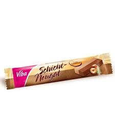 Viba Layered Nougat Bar  HEAT SENSITIVE ITEM. PLEASE ADD ITEM 122942 TO THE ORDER TO TRY TO PROTECT CHOCOLATES FROM HEAT DAMAGE 75g