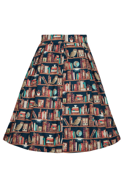Carolyn Library Book & Owl Box Pleated Skirt