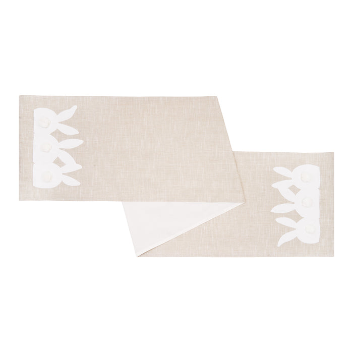 A White Bunny Bums Applique Runner.
